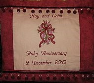 Ruby Anniversary Cushion