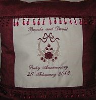 Ruby Anniversary Cushion