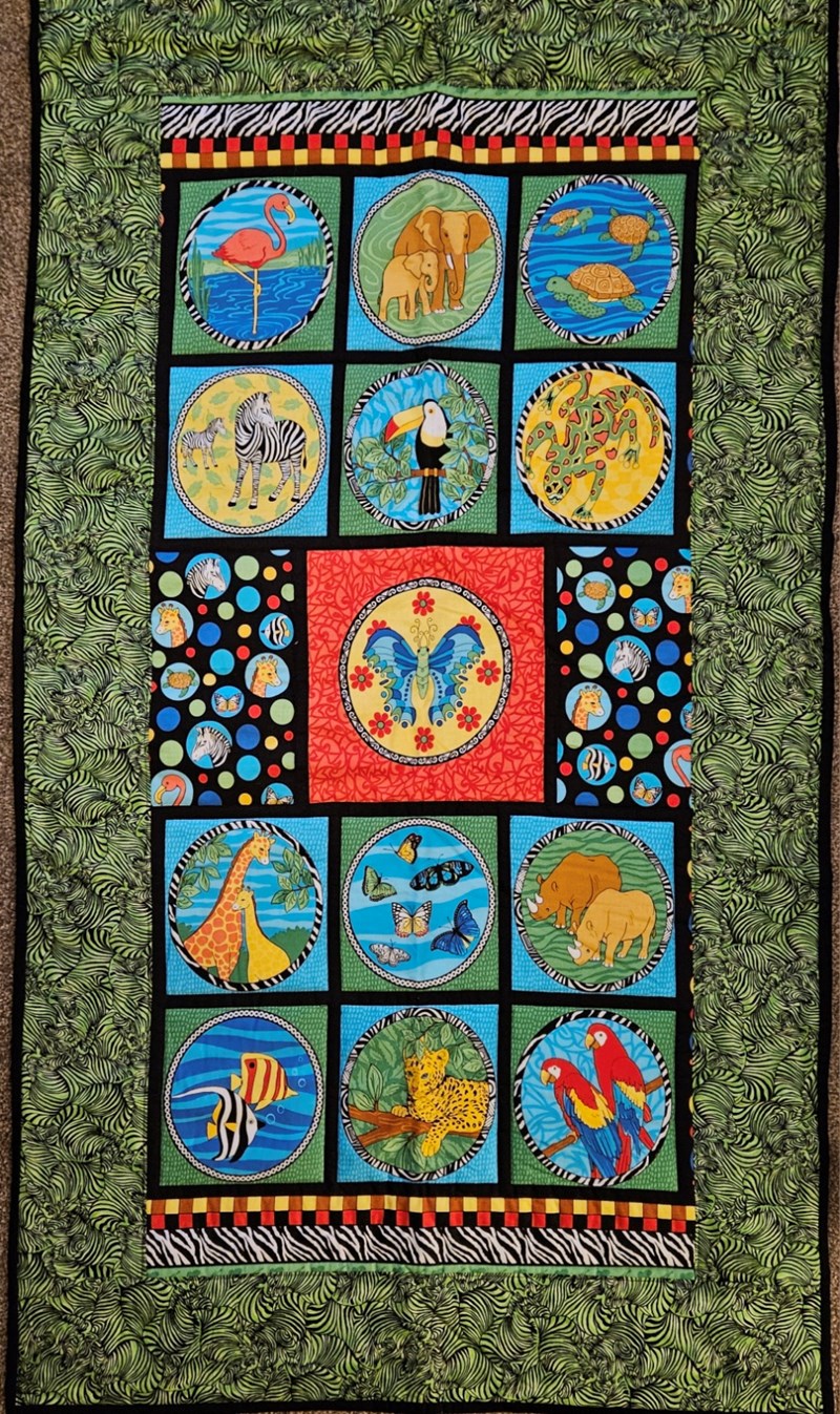 Funky Jungle Cot Quilt