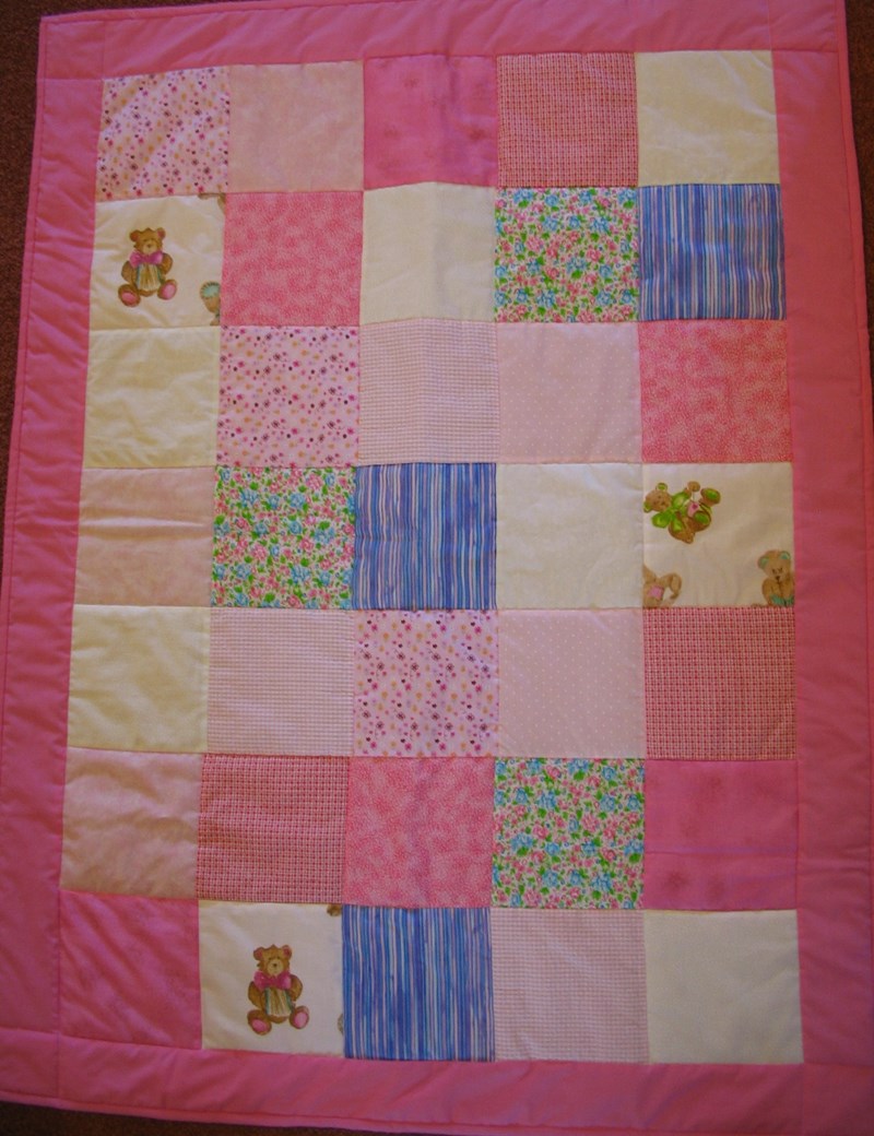 Shades of Pink Cot Quilt