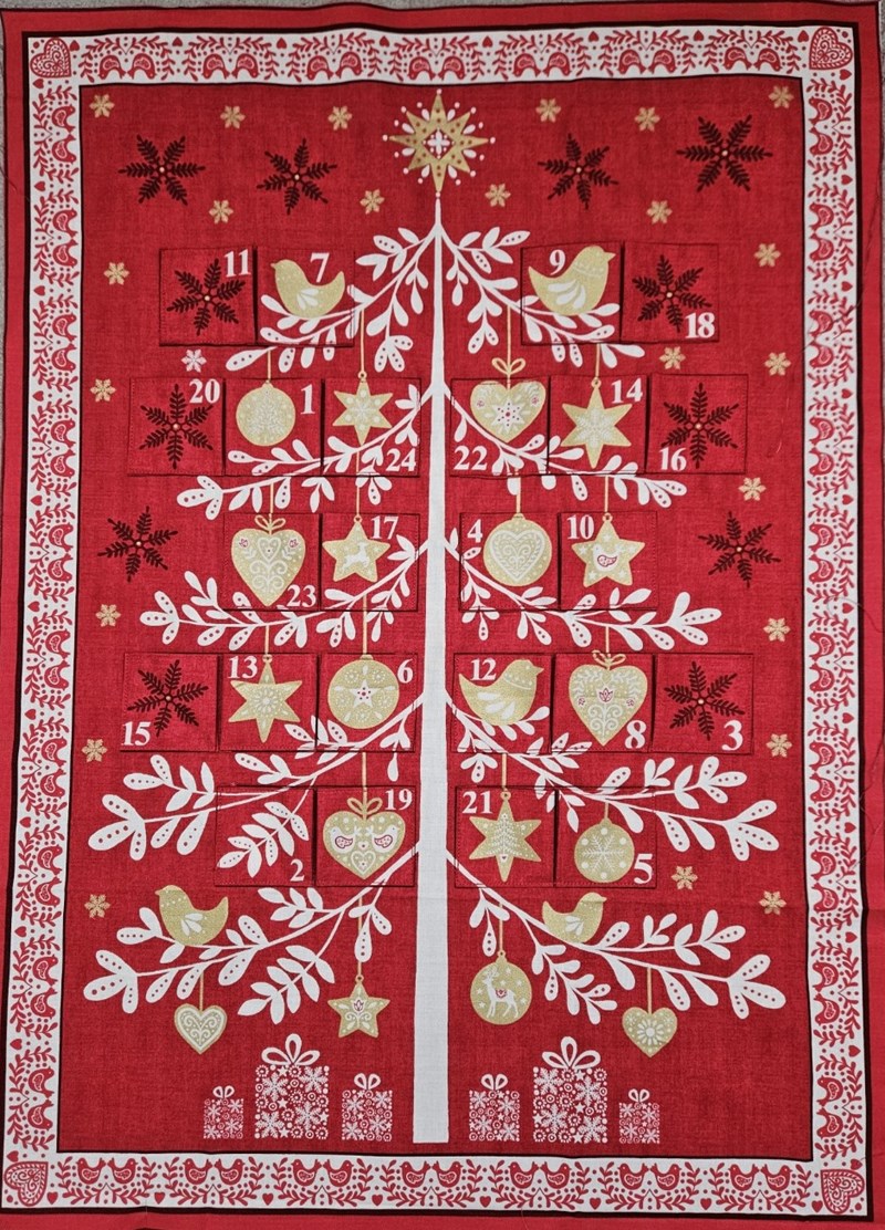 Red Christmas Tree Advent Calendar