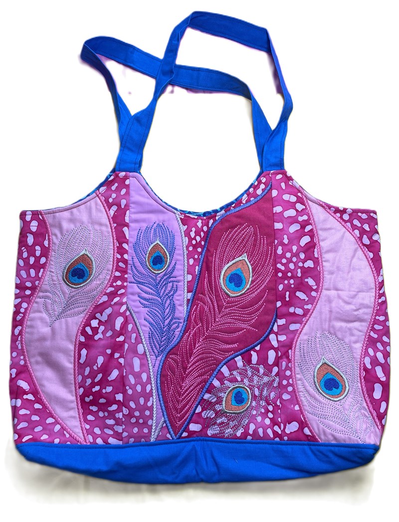 Pink Peacock Tote Bag