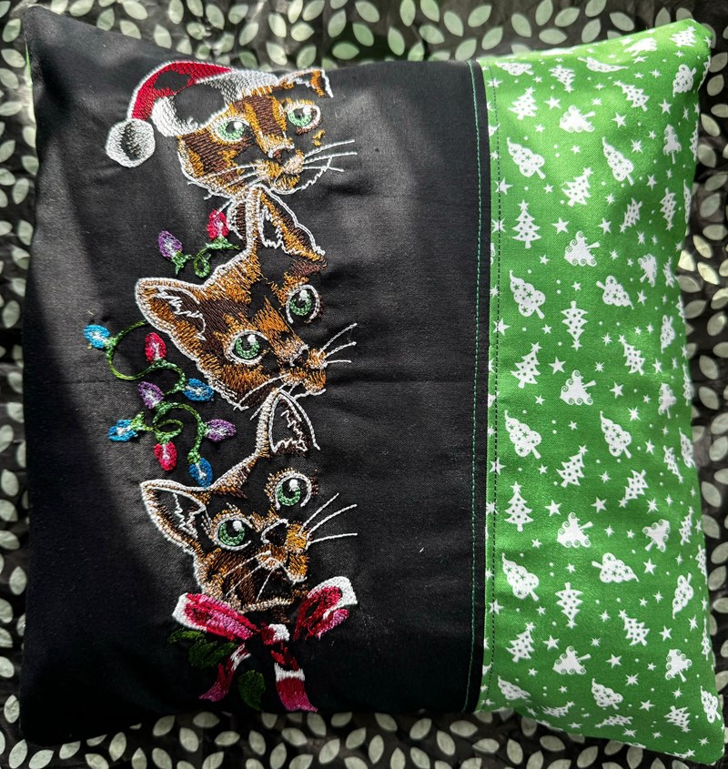 Peeping Kitten Trio Cushion