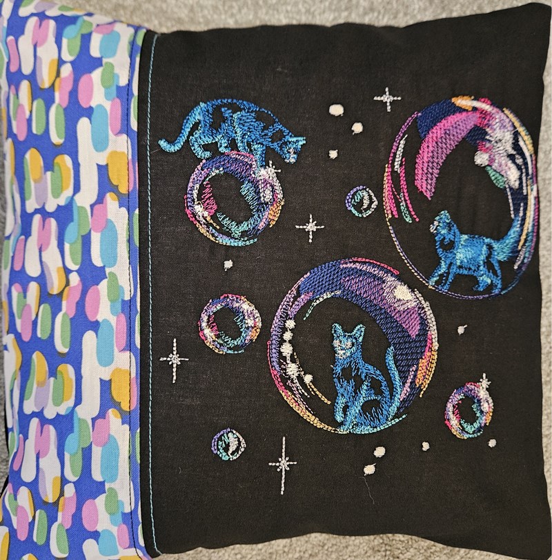 Purr fect Bubbles Kitties Cushion