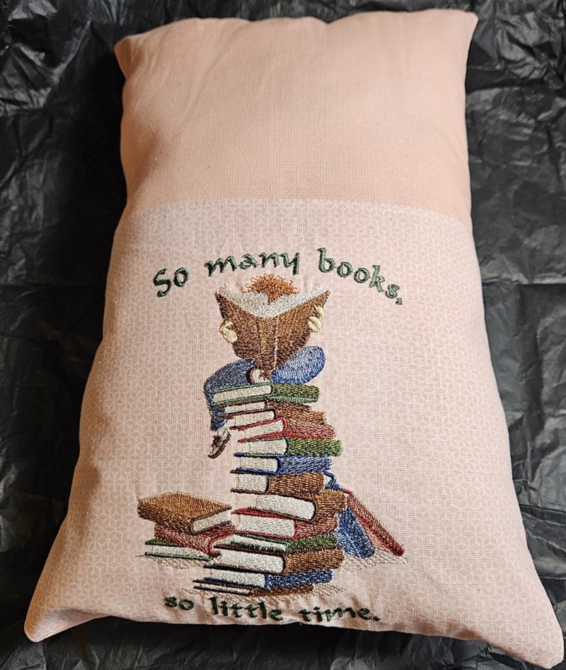 So Many Books reading pillow