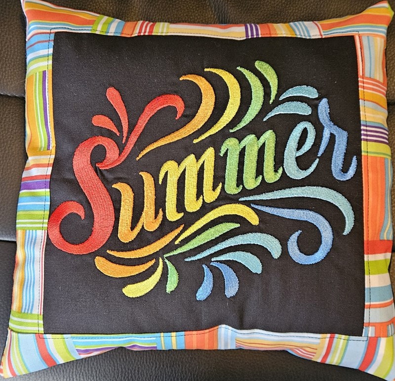 Summer Splash Cushion Stripes