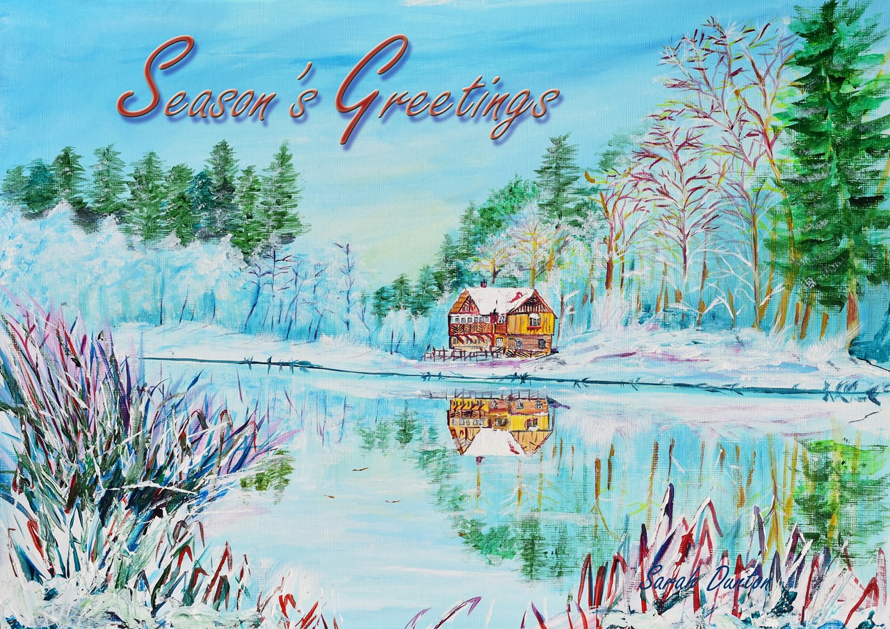 Large Winter at the Boat House Card