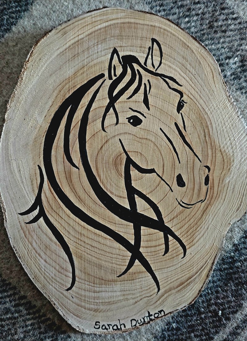 Original Painted Horse Plaque