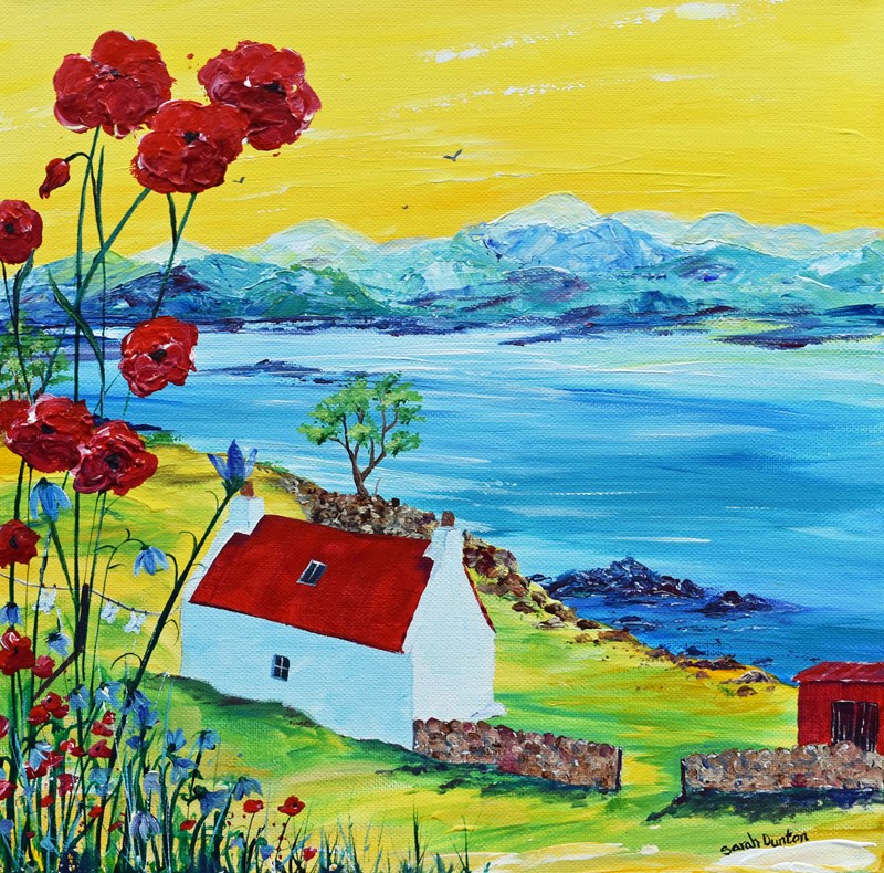 Whispers of Summer: Poppies and Harebells Dance *