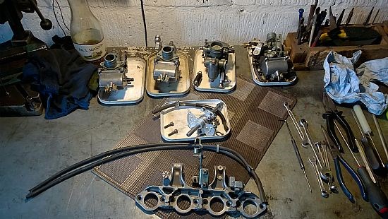 All dismantled for cleaning and rejetting