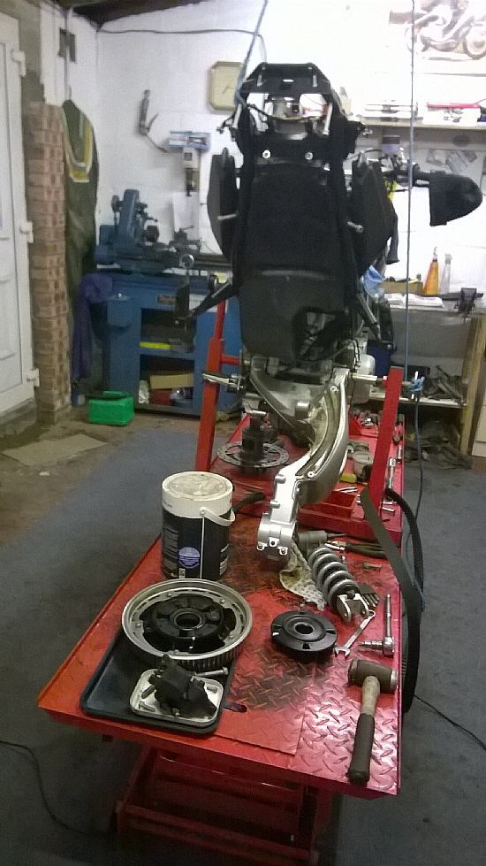 Drivebelt inspected, new cushdrives fitted and rear wheel bearings(s) thoroughly checked