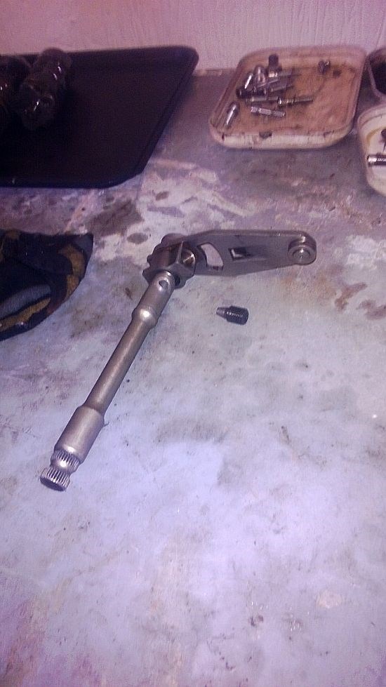 Caused by the selector shaft grub-screw getting itself loose