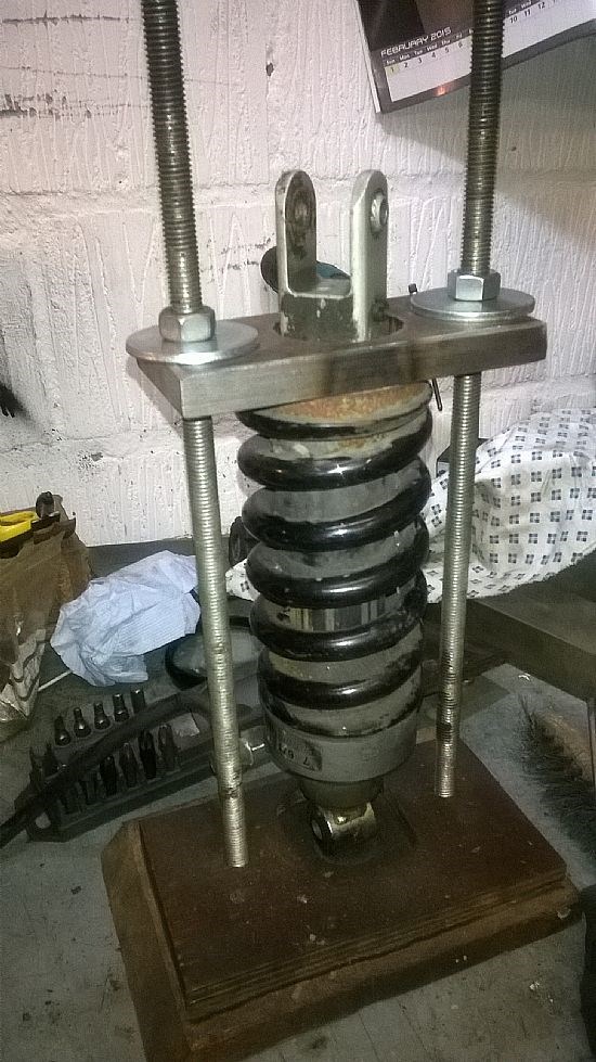 Rear shocker clamp (do not try this with someone else near!)