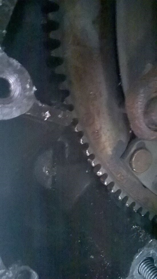 Starter ring gear and de-nuded teeth