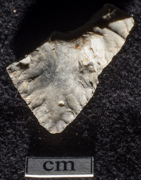 Oblique flint arrowhead