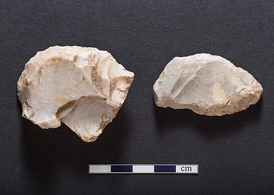 Flint disc scraper and side scraper