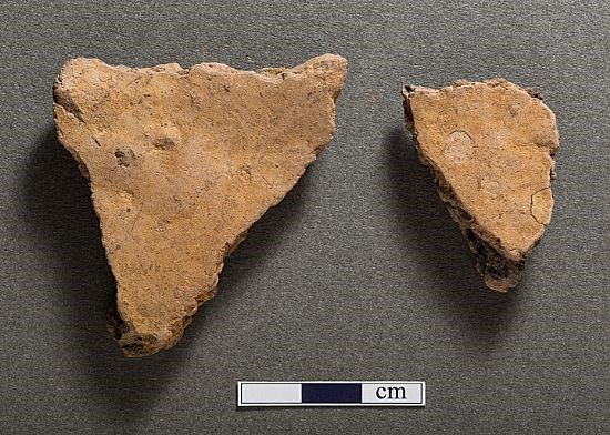 Two pieces of prehistoric pottery – probably Bronze Age