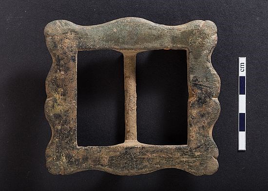 Large copper alloy harness buckle 18th-19th century