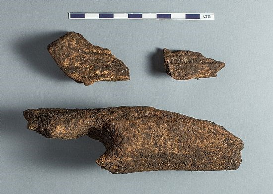 Parts of an antler T-axe