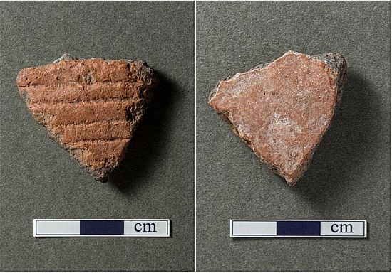 Part of an all over corded Beaker c 2200 BCE