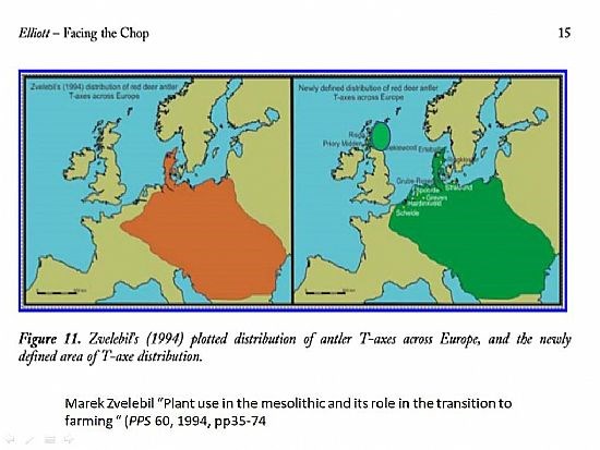 Distribution map of T axes in Europe.