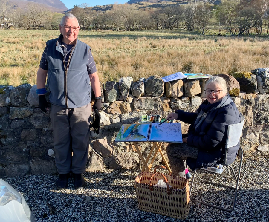 David and Clare at Inchnadamph