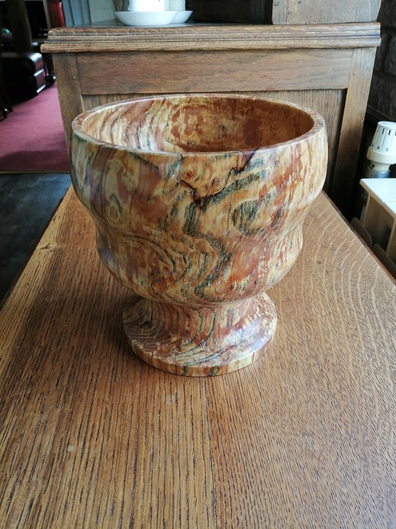 # 791-Spalted Oak Goblet