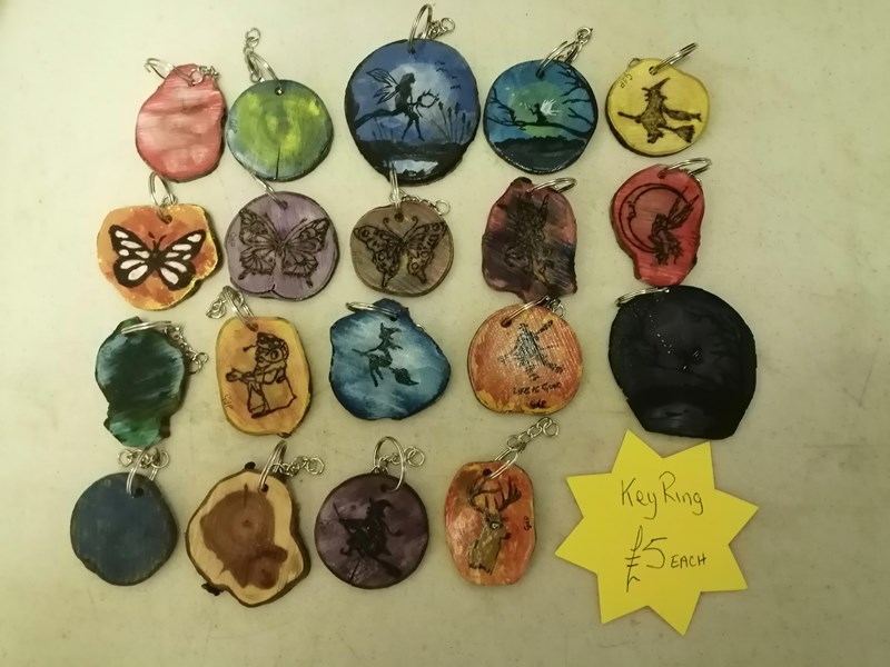 Hand painted Key Rings