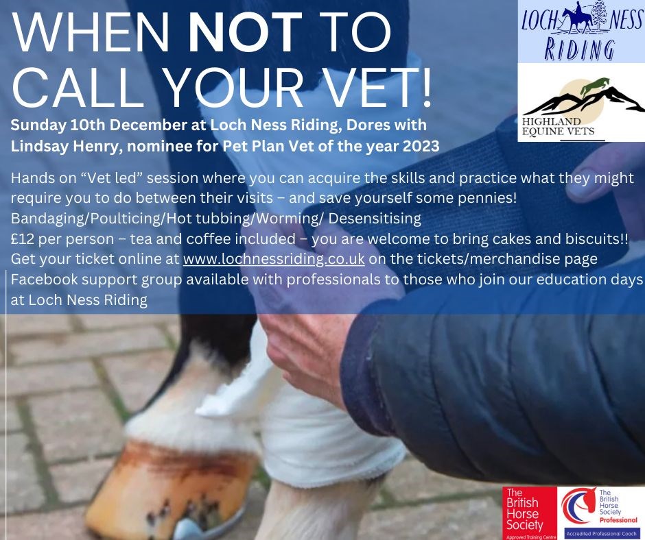 When NOT to call the vet! Info session on Sunday 10th Dec at 1pm