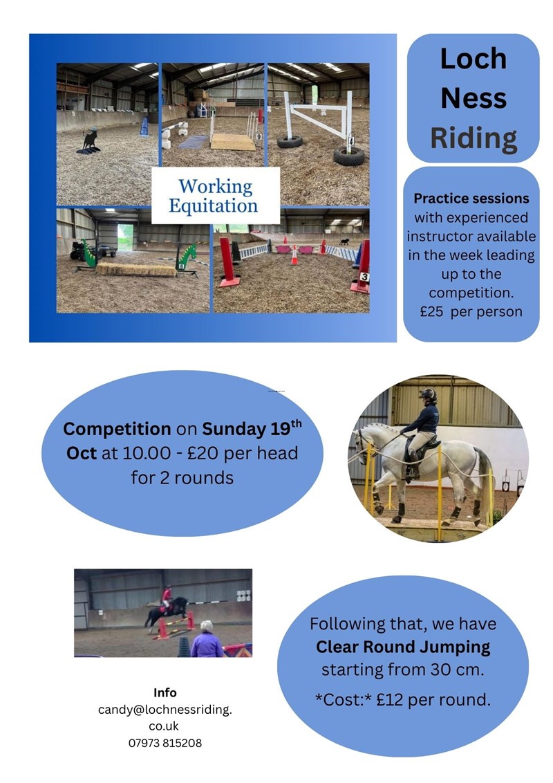 Working Equitation £21 for 2 rounds. Training session £26.50   time by arrangement