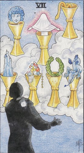 The Seven of Cups Regarding Conflict & Tension.