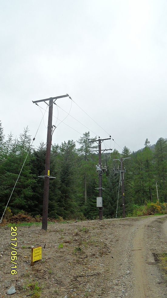 Pylons taking power to main grid.
