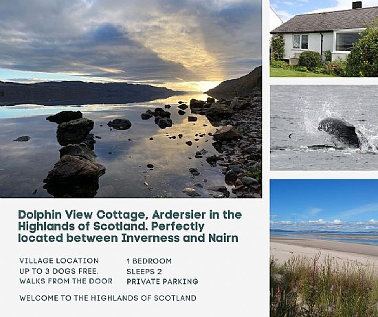Welcome to Dolphin View. Cottage Ardersoer and the Moray Firth