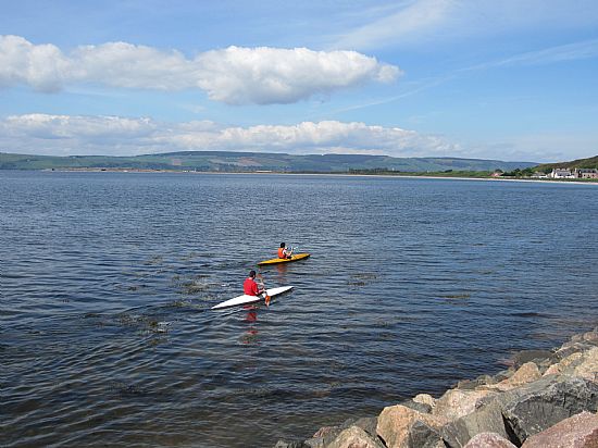 paddling off in Ardersier bay heading towards Fort George in the Moray Firth