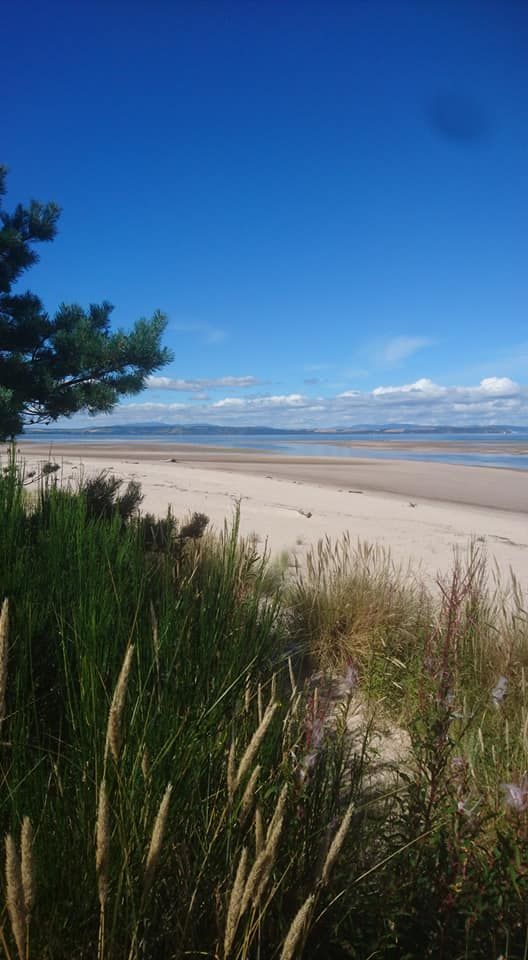 Nairn beach photographed from the sand dunes