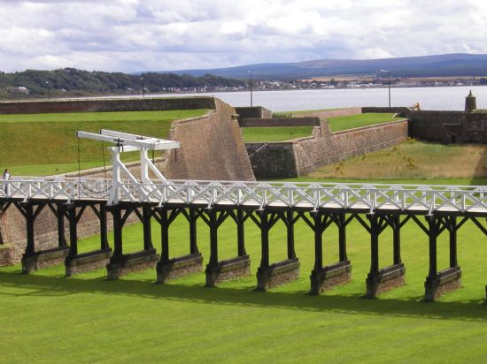 Fort George ramparts with Ardersier in the background