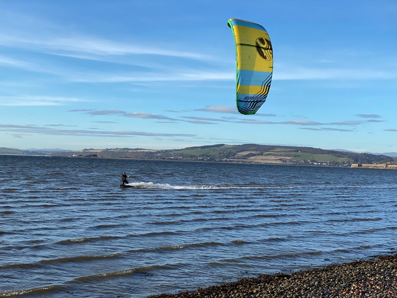 Windsurfing at Ardersier Bay with Fort George in the background