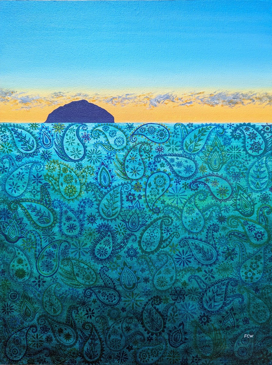 Ailsa Craig on a Paisley Sea