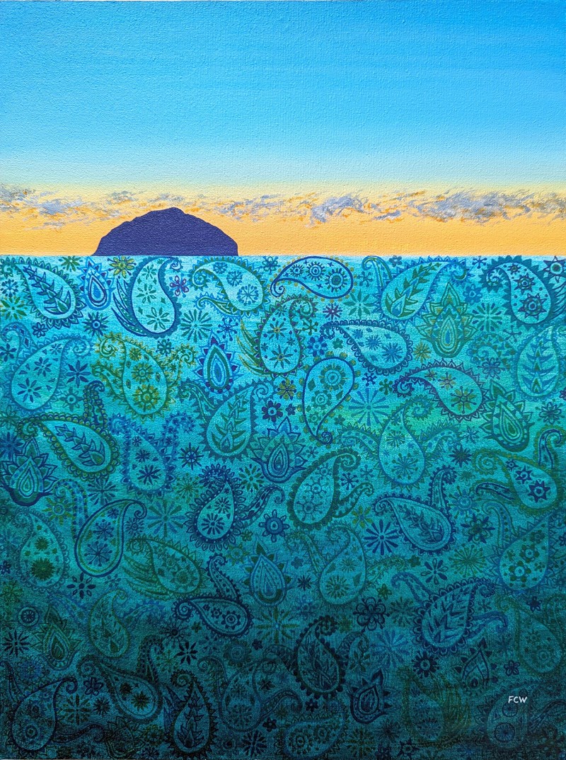 Ailsa Craig on a Paisley Sea