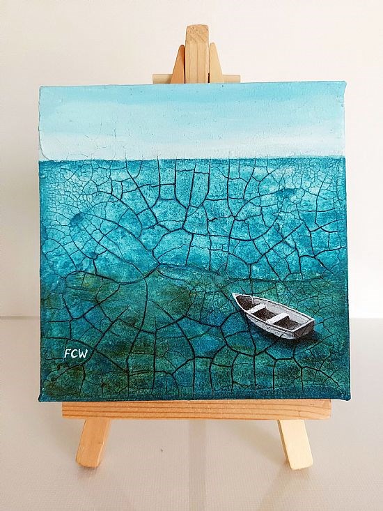 A Cracking Wee Boat on Easel Stand