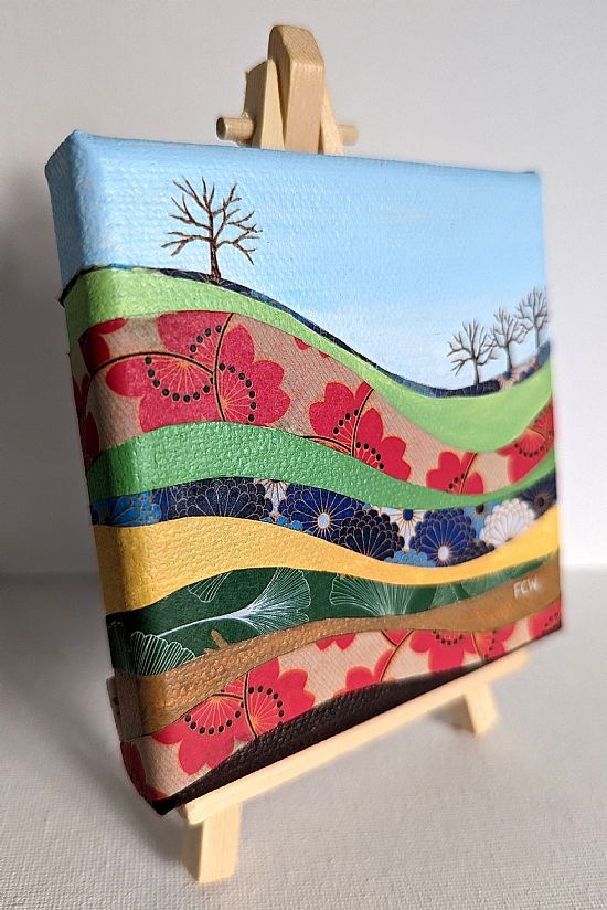 Autumn Landscape on Easel Stand