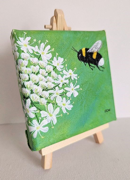 Hogweed and Bumblebee on Easel Stand