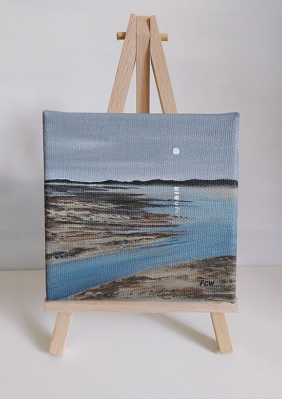 Moonlit Bay on easel stand