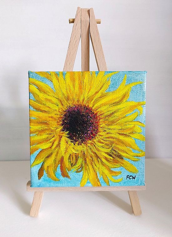 Sunflower on Easel Stand