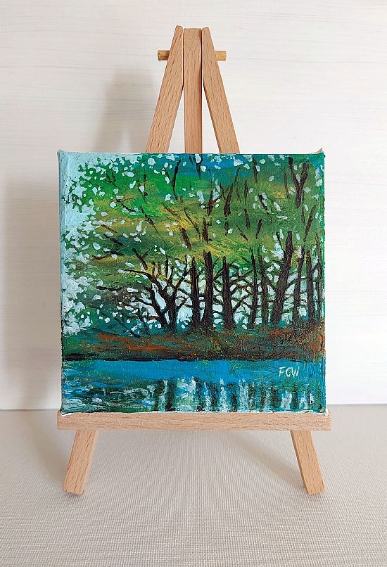 Tree Reflections on Easel Stand