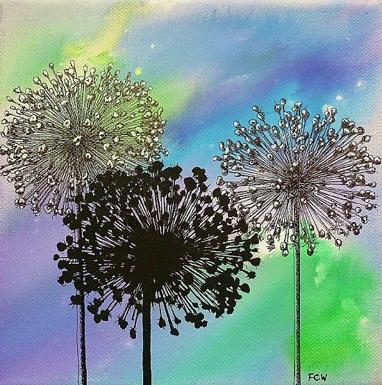 Allium Seed Heads Trio