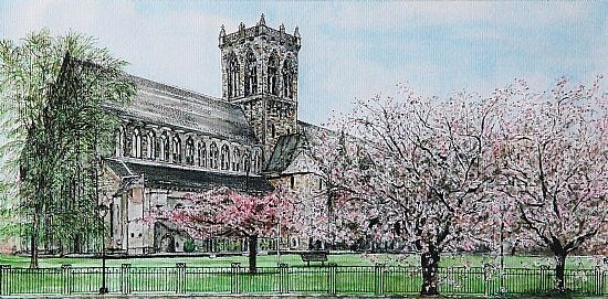 Paisley Abbey in Spring