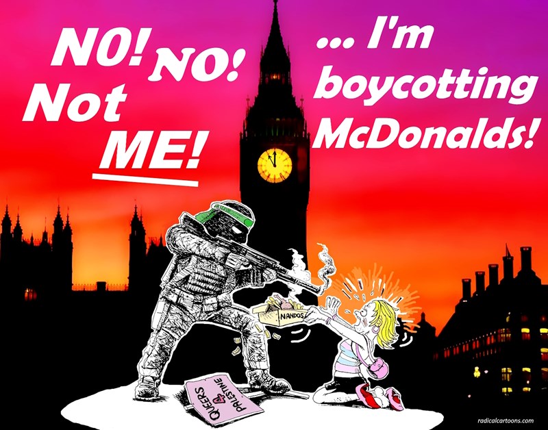 Queers for Palestine boycotting McDonalds