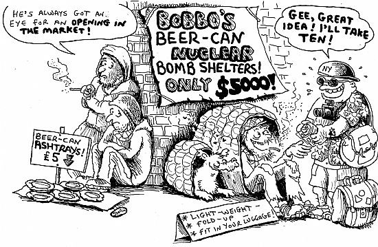 Bobbo's beer-can fallout shelter