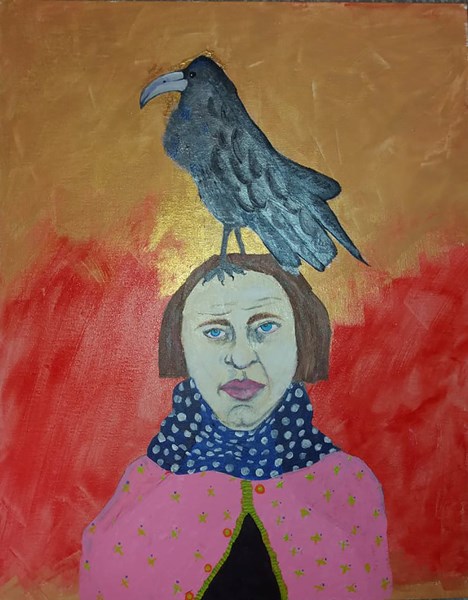 PM11 Self Portrait with Crow SOLD